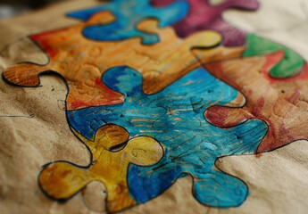 Fototapeta premium Puzzle art