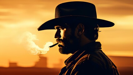  Iconic Silhouette Amidst the Wild West | Generative AI
