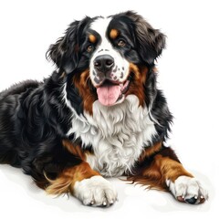 mountain dog, white background