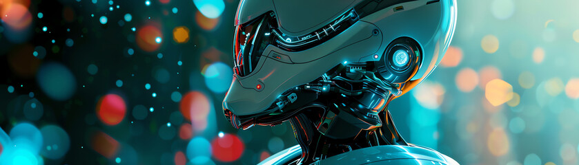 Capture the contrast of sleek, futuristic robots against organic, otherworldly backgrounds, creating a mesmerizing dance of color and texture in high-definition detail
