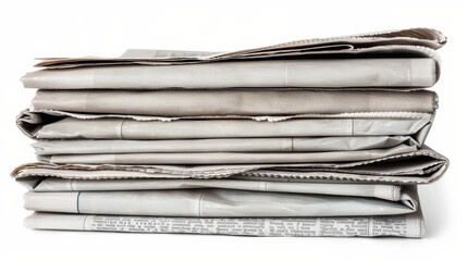A stack of folded newspapers, highlighting the concept of paper recycling