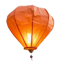 Sky Lantern, transparent background, isolated image, generative AI