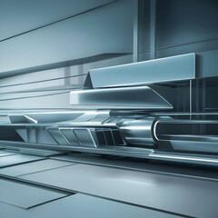 Obraz premium escalator in a modern building