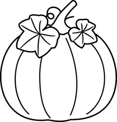 Pumpkin with leaves outline.
Farm fresh pumpkin outline.
fall pumpkin outline.