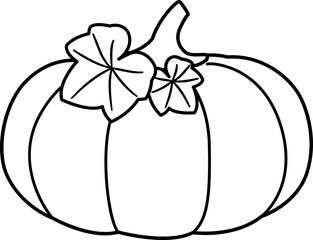 Pumpkin with leaves outline.
Farm fresh pumpkin outline.
fall pumpkin outline.