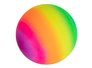 Rainbow plastic ball isolated with clipping path