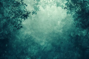 Obraz premium Forest aqua grainy color gradient background glowing noise texture cover header poster design