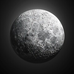craters on the moon, perfect sphere, black and white