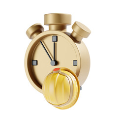 working hours 3d icon and illustration