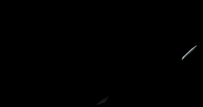 上から下にガラスが割れる