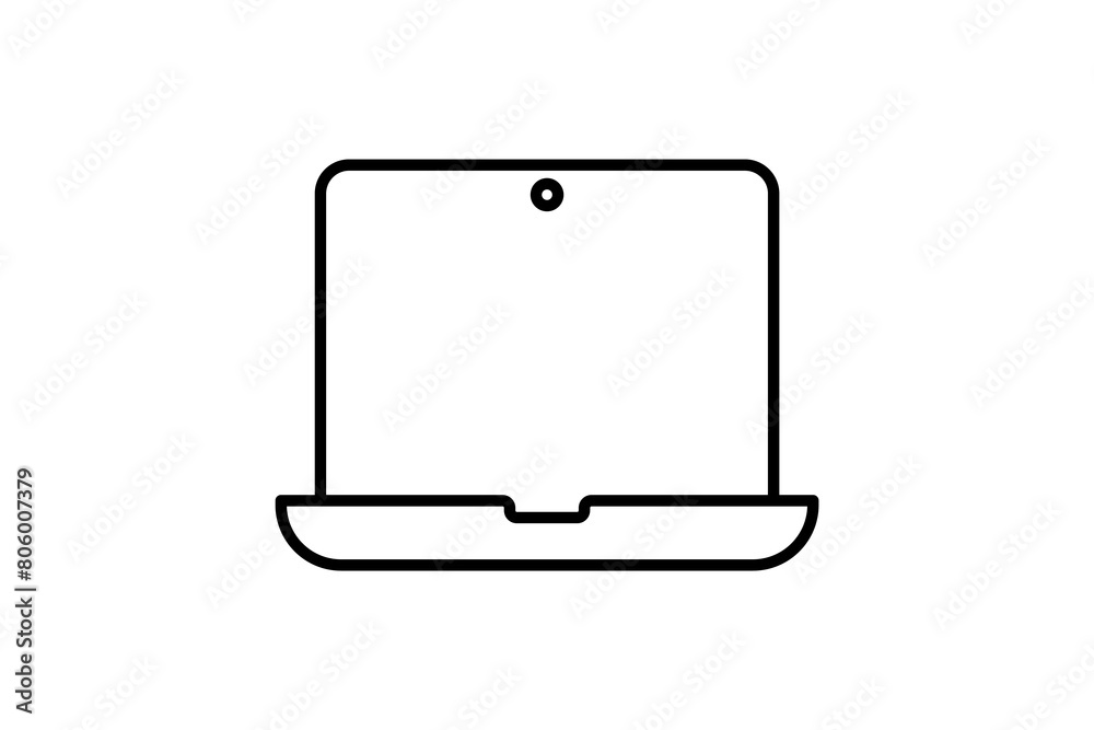 Poster laptop computer icon. icon related to computer. suitable for web site, app, user interfaces, printab