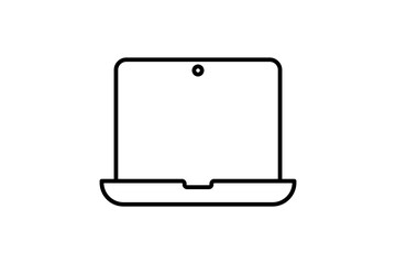 laptop computer icon. icon related to computer. suitable for web site, app, user interfaces, printable etc. line icon style. simple vector design editable