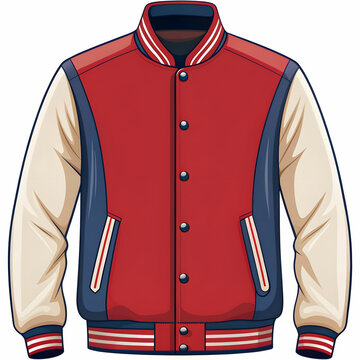 recommend clip art: varsity jacket vector image and illustration