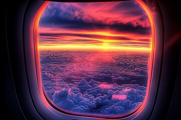 Above the Clouds: Sunset View from the Sky