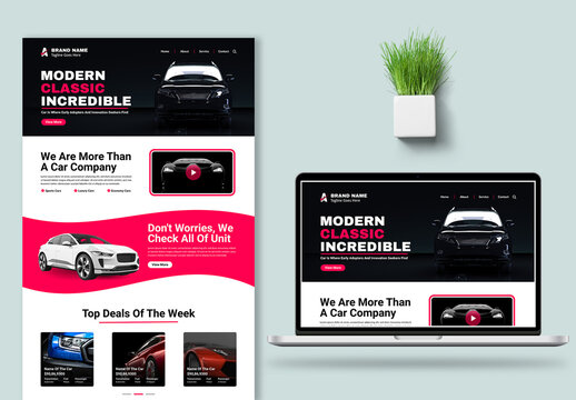 Car Dealer Newsletter Template Layout