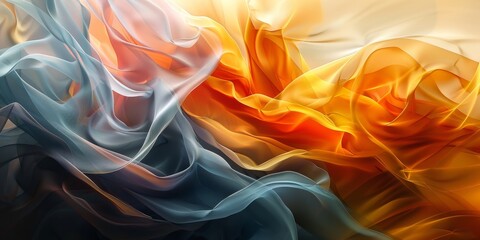 Obraz premium Multicolored Wave of Smoke Painting