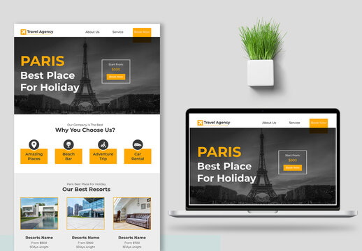 Email Marketing Newsletter Template for Travel