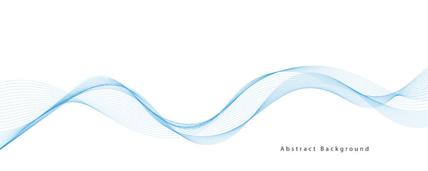Vector abstract background with dynamic blue waves.
