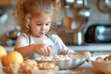 Little Chef: Toddler Helping in the Kitchen