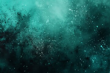 Obraz premium Jade aqua grainy color gradient background glowing noise texture cover header poster design