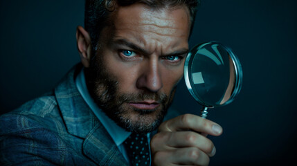 調査する男性のポートレート