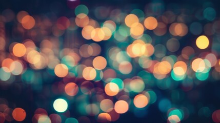 Obraz premium Christmas and New Year holidays background with defocused glowing bokeh lights