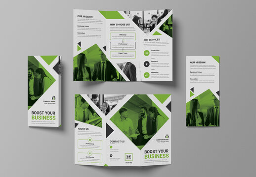 Business Trifold Brochure Layout