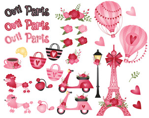 Paris, France, Bonjour, Fashion Lady © MyClipArtStore.com