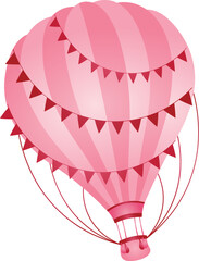 Paris, France, Bonjour, hot air balloon, valentine's day © MyClipArtStore.com