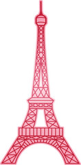 Paris, France, Bonjour, Eiffel Tower Silhouette © MyClipArtStore.com