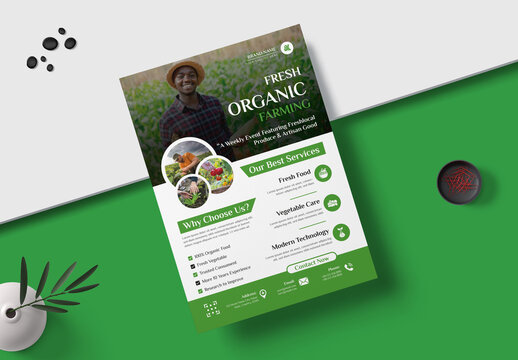 Fresh Organic Farming Flyer
