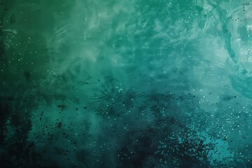 Fototapeta premium Jade green blue grainy color gradient background glowing noise texture cover header poster design