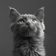 Generative ai illustration of a Cute cat