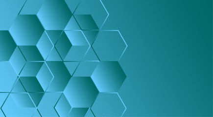 Abstract green hexagon background for medicine