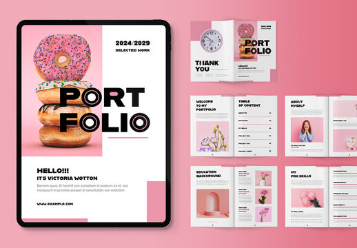 Pink Portfolio Layout