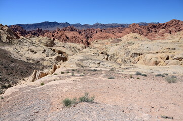 Valley of Fire in Nevada on a scorching hot day during April 2024.