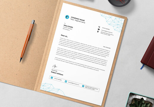 Creative Letterhead Design Template Layout