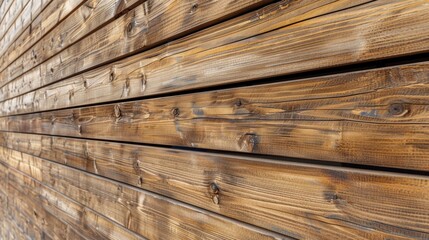 Horizontal Wooden Planks with Natural Grain Texture