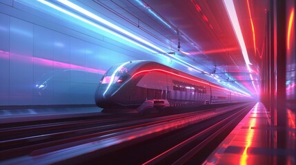 Electric Express: Lightning Velocity in the Futuristic High-Speed Train Concept