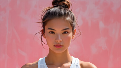 French Twist Hairstyle: Beautiful Girl Volleyball Athlete Images, Graceful Updo on Lovely Female Volleyball Players, Elegant Hairdo for Volleyball Athletes, Chic Twist Style on Stunning Girls