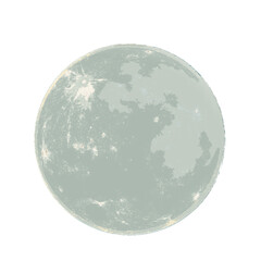 Moon illustration isolated.Full moon emoji transparent png