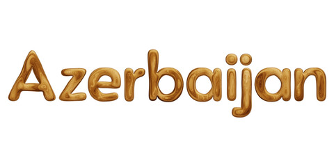 Wooden Azerbaijan text for country concept