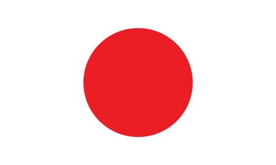 Japan flag. perfect color, scale, and proportion.