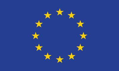 European Union flag. perfect color, scale, and proportion.