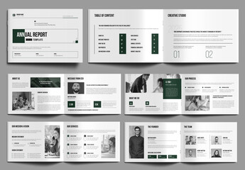 Landscape Annual Report Template Design