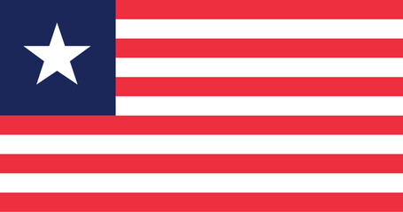 Liberia flag. perfect color, scale, and proportion.
