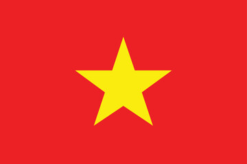 Vietnam flag. perfect color, scale, and proportion.