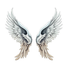 cartoon pair of angel wings for t-shirt images