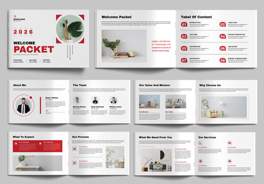 Welcome Packet Brochure Template Landscape
