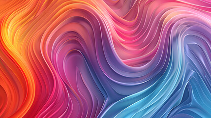 Obraz premium A vibrant abstract background with flowing waves of color, abstract background with multicolored wavy lines, Iridescent holographic abstract rainbow seamless pattern
